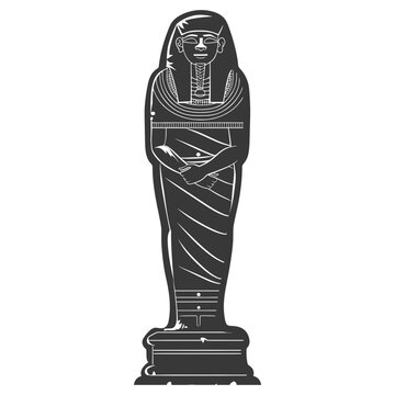 recommend clip art: Silhouette ancient egypt sarcophagus black color only