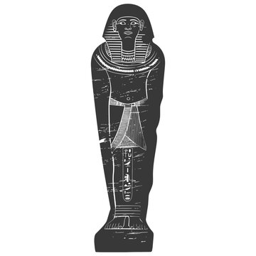 recommend clip art: Silhouette ancient egypt sarcophagus black color only