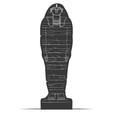 recommend clip art: Silhouette ancient egypt sarcophagus black color only