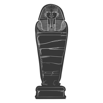 recommend clip art: Silhouette ancient egypt sarcophagus black color only