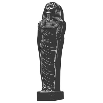 recommend clip art: Silhouette ancient egypt sarcophagus black color only