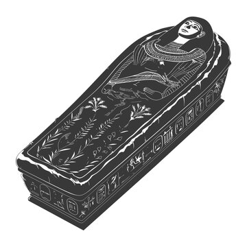 recommend clip art: Silhouette ancient egypt sarcophagus black color only