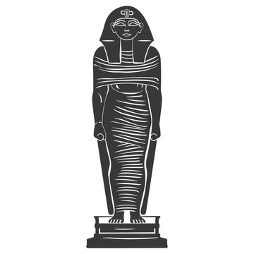 recommend clip art: Silhouette ancient egypt sarcophagus black color only