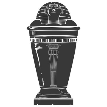 recommend clip art: Silhouette ancient egypt sarcophagus black color only