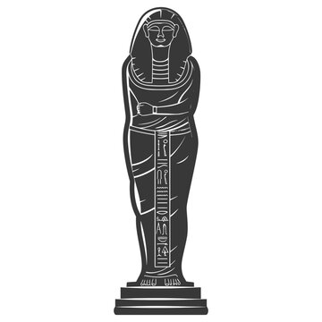 recommend clip art: Silhouette ancient egypt sarcophagus black color only