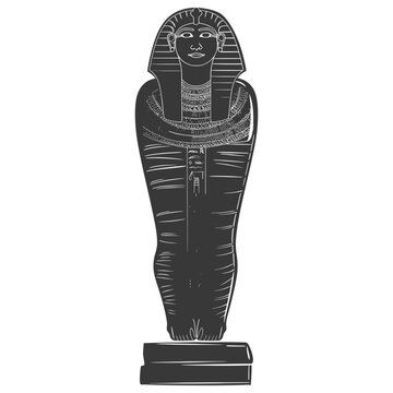 recommend clip art: Silhouette ancient egypt sarcophagus black color only