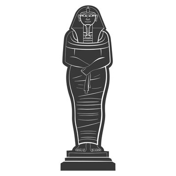 recommend clip art: Silhouette ancient egypt sarcophagus black color only