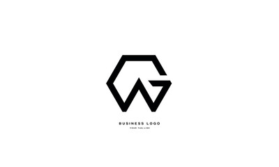 Fototapeta premium WG, GW, W, G, Abstract Letters Logo Monogram