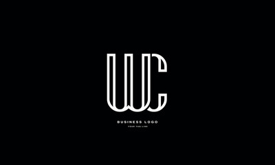 WC, CW, Abstract Letters Logo monogram
