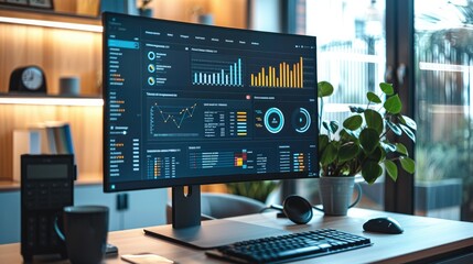 A computer screen with a resume analysis dashboard showing candidate matches. Generative AI.