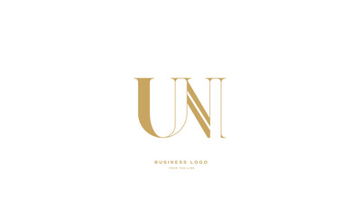 UN, NU, N, U, Abstract Letters Logo Monogram