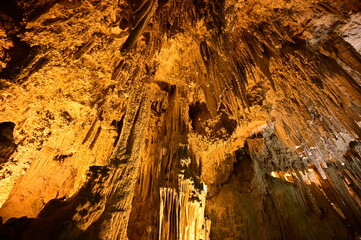 Neptune's Grotto, a stalactite cave near the town of Alghero on the island of Sardinia, Italy, also known as Grotta di Nettuno