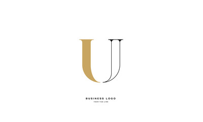 UJ, JU, U, J, Abstract Letters Logo Monogram