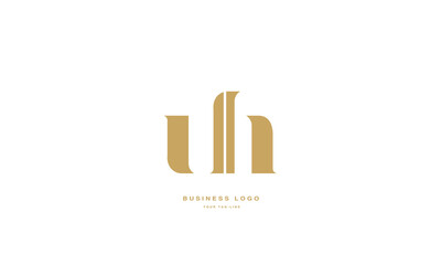 UH, HU, U, H, Abstract Letters Logo Monogram
