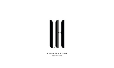 UH, HU, U, H, Abstract Letters Logo Monogram