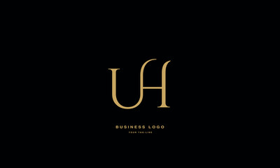 UH, HU, U, H, Abstract Letters Logo Monogram