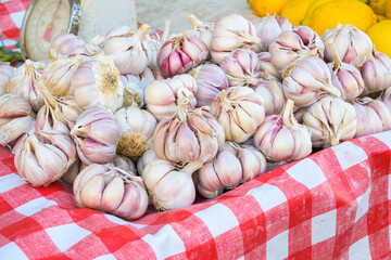 a pile of garlic shoots used in spanish and catalan cuisine