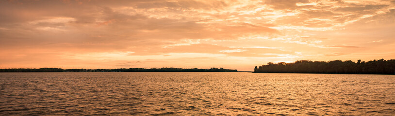 Colorful Sunsets over water