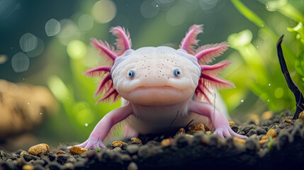 The axolotl is a paedomorphic salamander 
