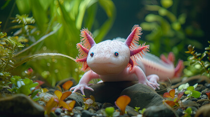 The axolotl is a paedomorphic salamander, Algae ифслпкщгтв