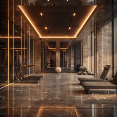 Luxury High-End Gym Interior Architecture in Ultra 8K