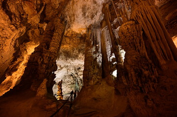 Neptune's Grotto, a stalactite cave near the town of Alghero on the island of Sardinia, Italy, also known as Grotta di Nettuno