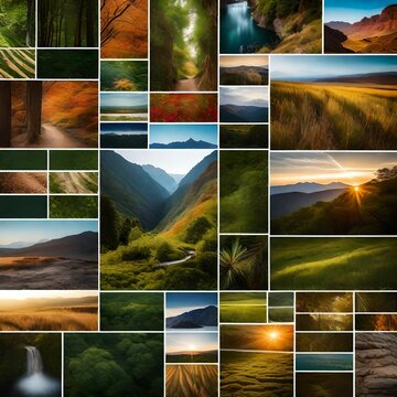 Collage of natural photos