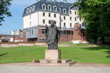 monument to Pope John Paul II Piekary Slaskie Poland