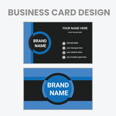 Business card design template, Clean professional business card template, visiting card, business card template.
