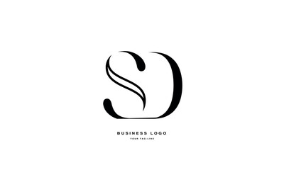 SD, DS, S, D, Abstract Letters Logo Monogram