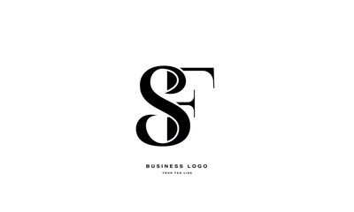 SF, FS, S, F, Abstract Letters Logo Monogram