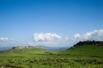 Valle dei vulcani. Logudoro meilogu. Bonorva. SS, Sardegna. Italy