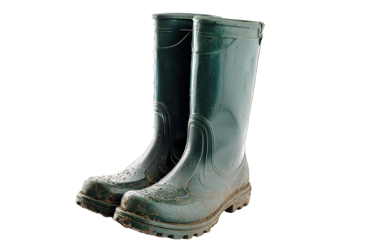 A Pair of Green Rain Boots
