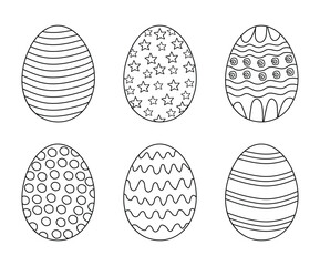 hand draw Easter egg collection
