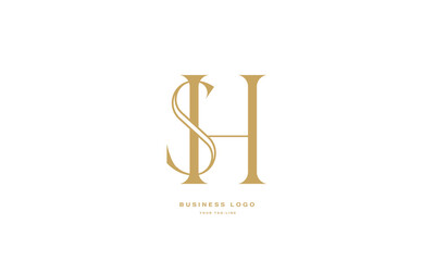 SH, HS, S, H, Abstract Letters Logo Monogram
