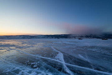 Ice of Lake Baikal