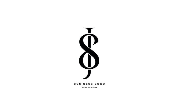 SJ, JS, S, J, Abstract Letters Logo Monogram