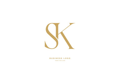 SK, KS, S, K, Abstract Letters Logo Monogram