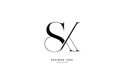 SK, KS, S, K, Abstract Letters Logo Monogram