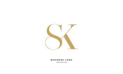 SK, KS, S, K, Abstract Letters Logo Monogram