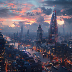 Photorealistic Futuristic London in 8K