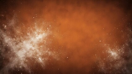 background with stars A dust and scratches design. Aged photo editor layer. Dark orange grunge abstract background.  