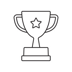Trophy line icon. Trophy cup, winner cup, victory cup vector icon. Reward symbol sign for web and mobile.