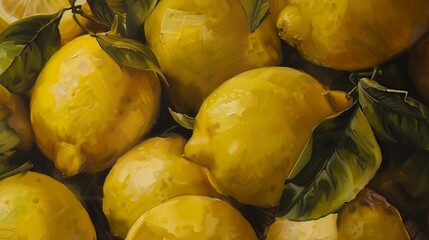 Fresh yellow lemons