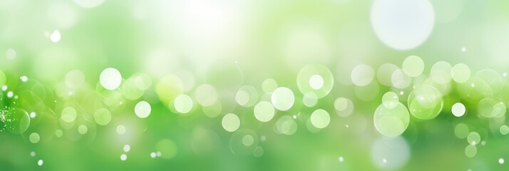 Fototapeta premium Green bokeh on nature defocus art abstract blur background