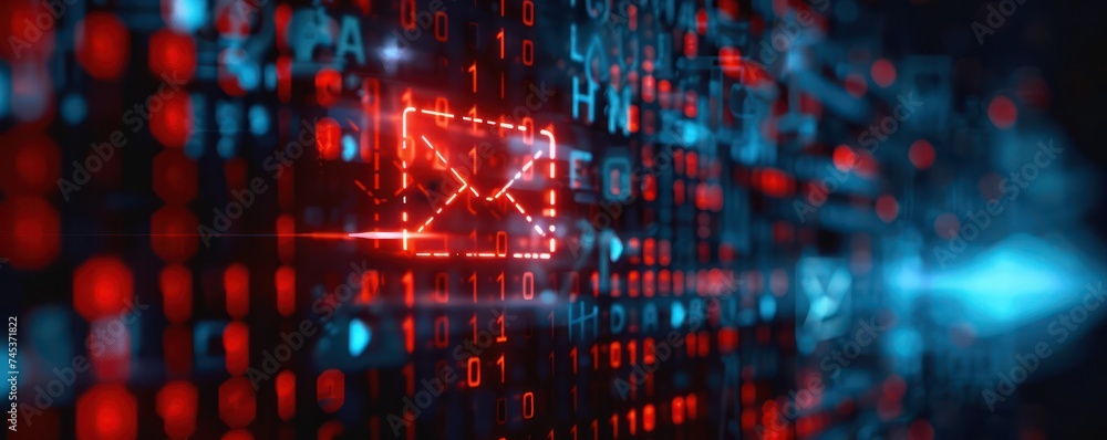 Poster close up of an email alert about a suspicious login attempt to a personal finance account with optio
