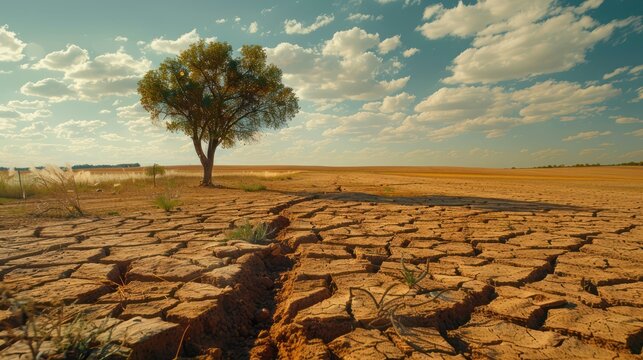 Medium shot of a desertification process encroaching on fertile land visual evidence of climate change s diverse impacts