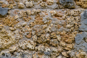 Texture of the shell rock limestone for background. Natural pattern