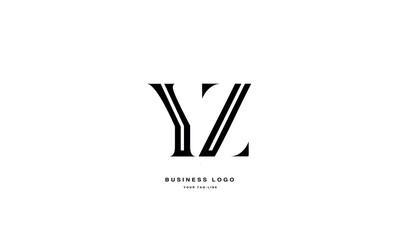 YZ, ZY, Abstract Letters Logo Monogram