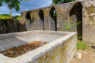 Ruins of the Mtoni palace. Place of first years of princess Salme. Zanzibar, Tanzania